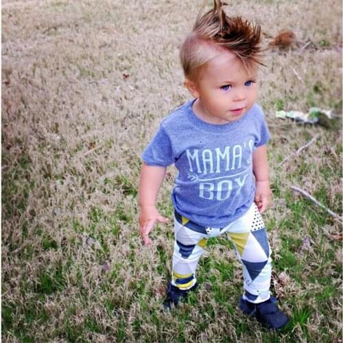 2020 New Summer Toddler Baby Boys Clothes Mamas Boy Outfits Cotton Short Sleeve T-shirts +Pants 2PCS Infant Clothing Sets