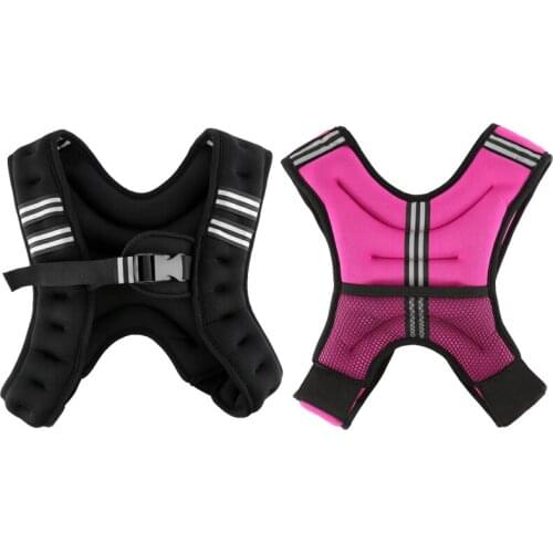 5KG Running Weight Jacket Training Bearing Vest Boxing Sanda with Reflective Stripe Sports Fitness Exercise Iron Sand Waistcoat