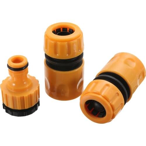 3pcs Plastic Quick Tap Water Connector Adapter Fast Coupling Adaptor 3/4" 1/2" Irrigation Hose Connector Garden Tools
