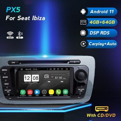 Android 11 DSP RDS 8core Car DVD Radio For Seat Ibiza 6j 2009 2010 2012 2013 GPS Navigation 2Din Audio Multimedia Player Carplay