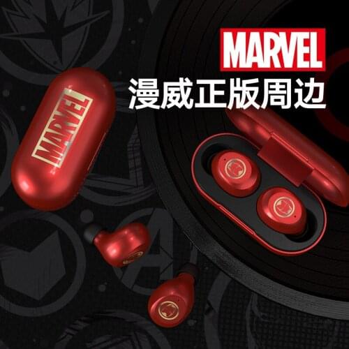 2021 Marvel Iron Man Waterproof Mini TWS Wireless Bluetooth Stereo Earphones in-ear sports noise reduction game for iPhone