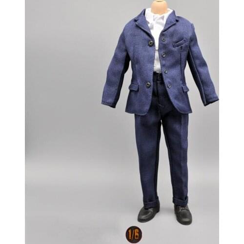 Big Sales DML1/6th Soldier Model 12 inch Doll Dark Blue Brown Suit Uniform Accessories