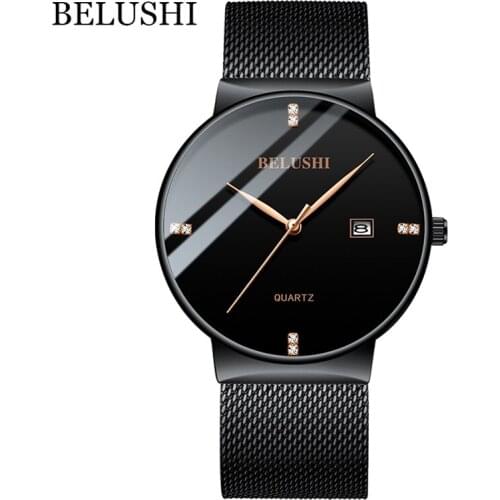 Relogio Masculino Mens Watch Top Luxury Full Steel Business Quartz Watches Waterproof Date Male Clock Relojes Para Hombre