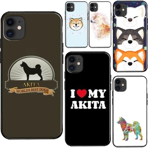 Animal Cute Dog Akita Case For iPhone 11 Pro Max XR X XS Max SE 2020 5S 6S 8 7 Plus 12 Pro Max mini Cover