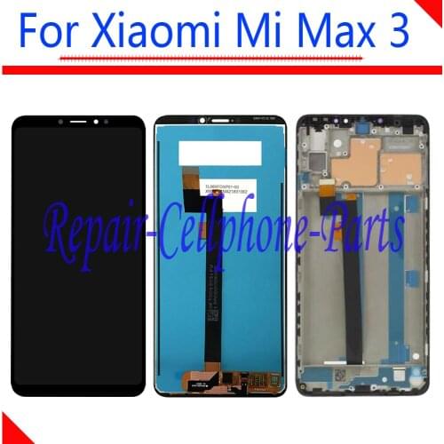 Black / White 6.9 inch New Full LCD Display + Touch Screen Digitizer Assembly With Frame For Xiaomi Mi Max 3 M1804E4A / M1804E4C