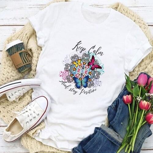 Flowers wreath Aesthetic Tshirt 2021 New Summer T-shirt Harajuku T shirt Tshirt O-neck Short-sleeved Tshirt Mujer