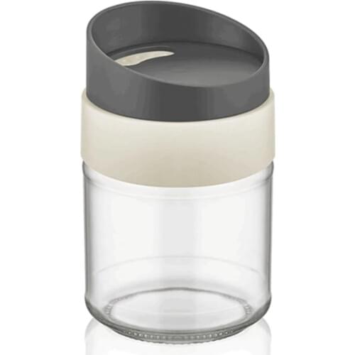 Kitchen Storage 212CC 370CC (ML) glass Spice Jar Bottle Softcover Transparent Looking Multi-Purpose Use Gray Red Green Color