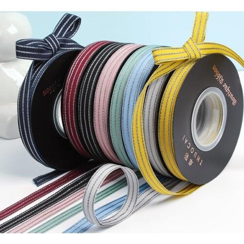 10mm sliver line Ribbons Gift Packaging Satin Polyester Birthday party for Wedding Holiday Event Decoration DRY 20yard /lot
