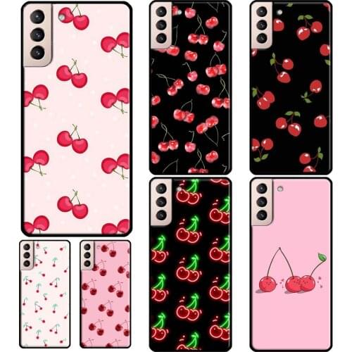Cherry Fruit Cute Collage Case For Samsung Galaxy S20 FE S9 S8 S10 S20 Plus Note 10 Note 20 S21 Ultra Phone Cover
