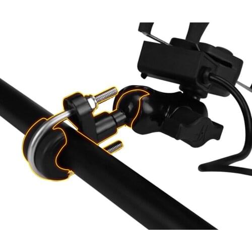 Motorcycle Ball Head Rearview Mirror Fixed Ball Head Mobile Phone Bracket Handlebar U-Lock Moto Modification Accessories