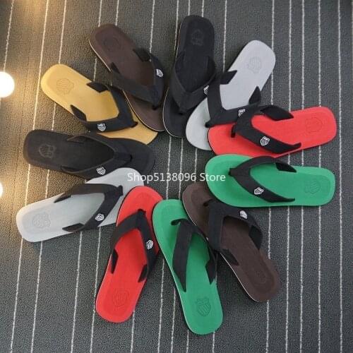 2021 Summer Beach Slippers Men Flip Flops High Quality Beach Sandals Zapatos Hombre Casual Male Shoe Slipper