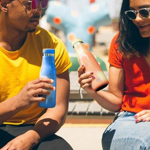 New Thermochromic Water Bottle,18/10 Stainless Steel Vacuum Flask,Sport Bottle Thermos Cup Mug,Keep Cold & Hot,BPA Free