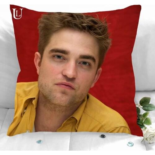 New Custom Robert Pattinson Pillowcases Printed Square Pillowcase Home Decorative Zipper Pillow Cover 35X35cm40X40cm(One Side)