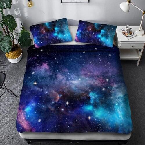 Autumn And Winter Use The Universe Starry Sky Picture Bedding Duvet Cover Pillowcase Single Double Large King Size Quilt Cover