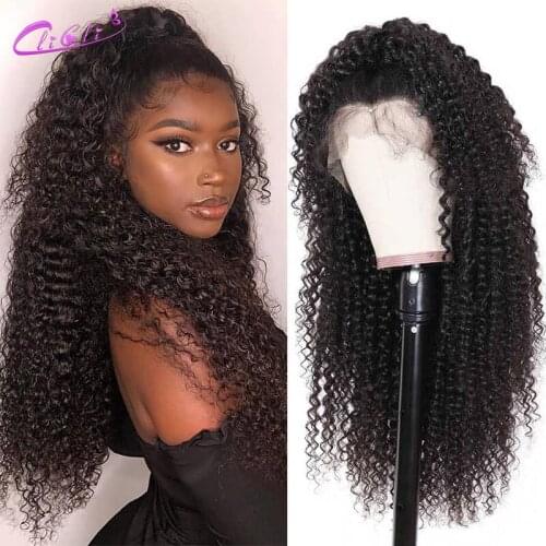 Kinky Curly Human Hair Wig Pre Plucked 30 Inch Wig 13x4 Curly Lace Front Human Hair Wigs Mongolian Kinky Curly Hair Wigs 150