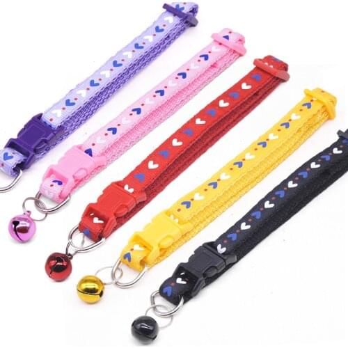 Pet Patch Bell Collar Small Cat Dog Collars Love Arrow Pattern Neckband Cute Necklace For Kitten And Puppy Teddy Chihuahua
