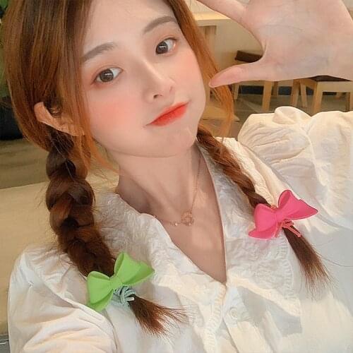 New Girls Cute Colorful Bow Scrunchie Ponytail Hold Elastic Hair Bands Sweet Rubber Bands Hair Tie Fashion Hair Accessories