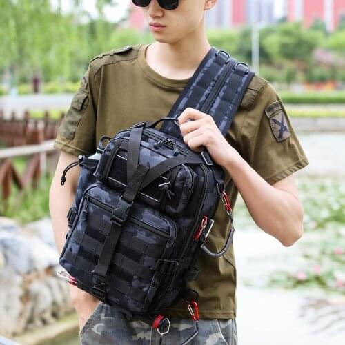 Waterproof Military Chest Bag Backpack Camping Equipment Sling Shoulder Bag Climbing Fishing Hiking Tactical Chest Bag XA234Y