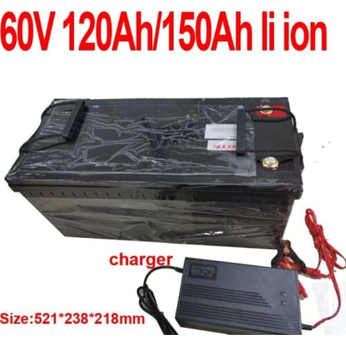 GTK waterproof 60V 150Ah lithium battery 60V 150AH li ion battery With BMS for 6000W scooter AGV demo Go Cart bike +10A charger