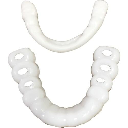 High Quality Second-generation Gel Silica Material Temporary Upper Lower Teeth Simulation Cover Whitening Set False Fake Tooth