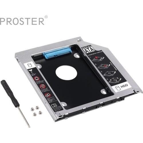 PROZOR 2.5" for 2ND HDD SSD SATA Hard Drive for Caddy Adapter 9.5mm For Macbook Pro 13 "15" 17 "with screws