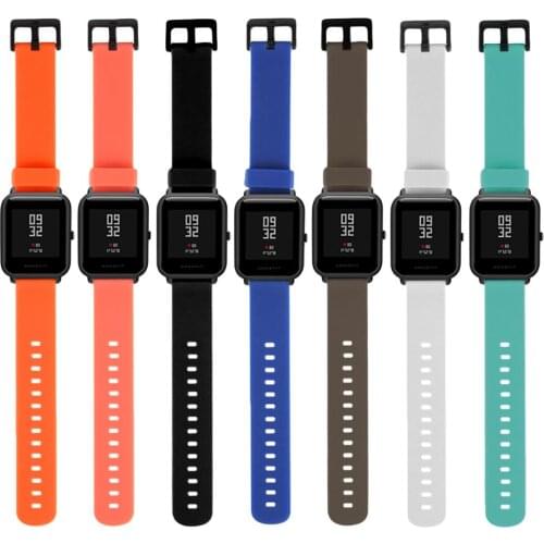 20mm Silicone Wrist Watch Band Strap for Xiaomi Huami Amazfit Bip Watchband for Samsung galaxy watch 42mm active 2 Bracelet Belt