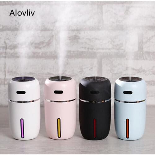 200ml Cute I USB Air Humidifier Ultrasonic Aroma Diffuser Car Mist Maker with 7 Colors LED Lamps Mini Office Air Purifier