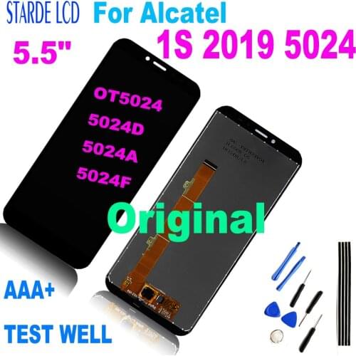 5.5'' For Alcatel 1S 2019 5024 OT5024 LCD Display Touch Screen Panel Replacement 5024D 5024A 5024F Phone Parts