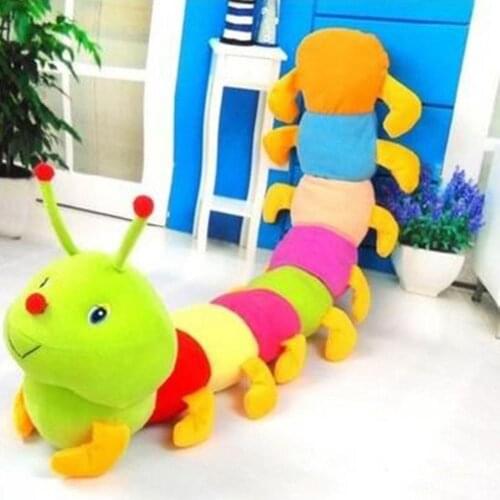 50cm Multicolor Soft Cotton Inchworm Caterpillar Toy Children Plush Doll Birthday Gift Home Decor