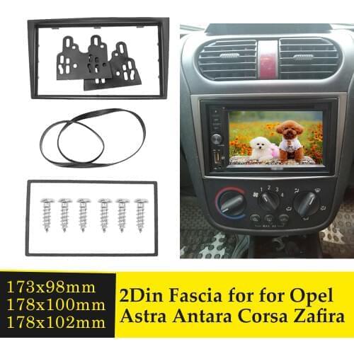 2 Din Car Radio Fascia Fascias Panel Frame CD DVD Dash Audio Cover Audio Trim Bezel For Opel For Astra Antara Corsa Zafira 2006