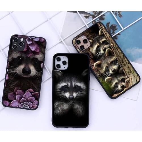Animal Raccoon Phone Case for iphone 12 11 Pro Mini XS MAX 8 7 6 6S Plus X 5S SE 2020 XR cover