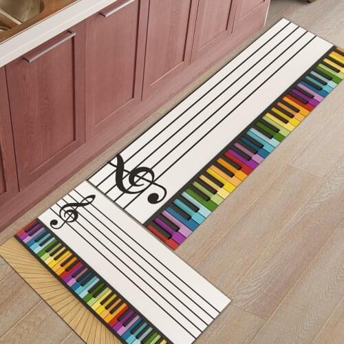 Colorful Keyboard Music Art Home Floor Mat Kitchen Rug Anti-Slip Indoor Doormat Carpet For Living Room Bathroom