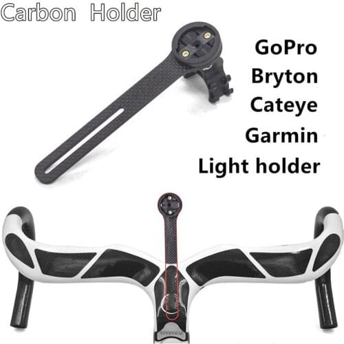 Carbon fiber yarn /brittle /cateye /igpsport bicycle bike Computer support holder + GoPro Motion camera holder + lamp holder