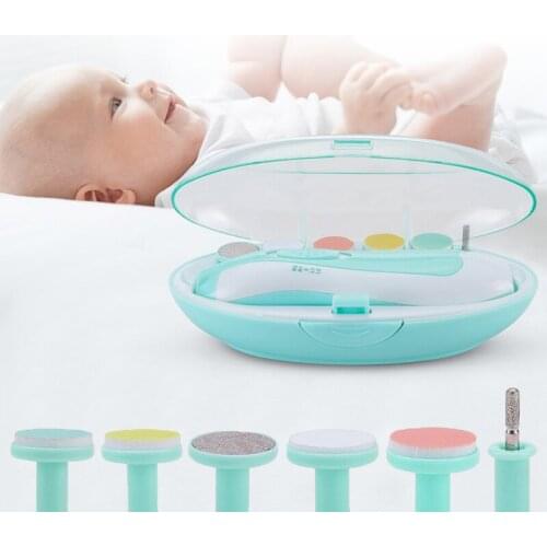 Baby Safe Nail Trimmer Kids Electric Polished Manicure Pedicure Nail Clippers Cutter Children Portable Infant Scissors Care Set