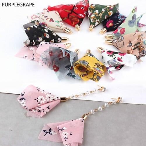 DIY earrings material homemade earrings women jewelry pendant headdress accessories pendants Bohemian flowers tassels 10 pieces