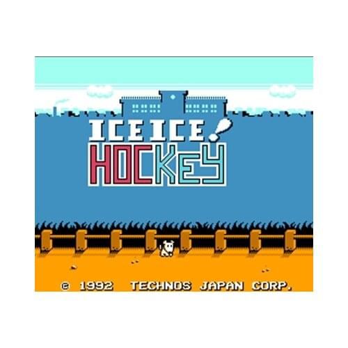 Technos Ice Hockey Region Free 8 Bit Game Card For 72 Pin Video Game Player