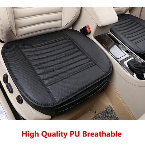 JEAZEA Four Season Faux PU Leather Auto Car Seat Cushions Pads Seat Covers Single Seatpad for VW Golf Audi A4 BMW ix35 Benz