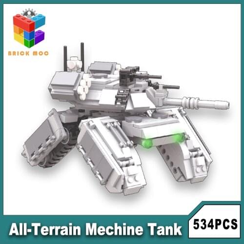 QIcai MOC Toys 534PCS Call of Duty Titan Mech Tank Deformable Sci-Fi Military Puzzle Assembled Building Blocks U.S. Army Weapons