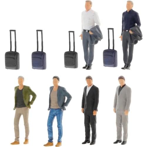 RM 1/64 Model Tiny People Figures Business Men Business Trip Dolls Character Miniatures Diorama Layouts Diorama