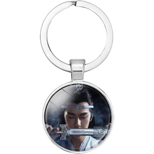 New Tide The Untamed Fashion Keychain Key Ring O Key Chain Wang Yibo Xiaozhan for Fans Gifts