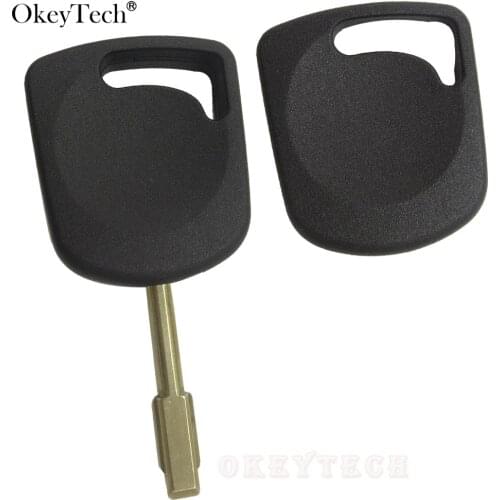 Okeytech 10pcs/lot For Ford Focus Mondeo KA XJ8 Transit Connect Uncut No Chip Transponder Car Key Shell Uncut Blank Blade