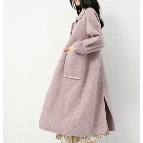 Coats Womens Winter Sided Wool Coat Female Long Elegant Ladies Autumn Spring Clothes Abrigos Mujer Invierno LWL244299