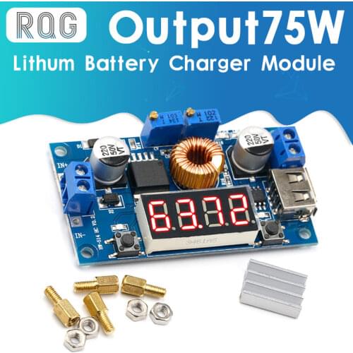 DC-DC 5A Digital LED Drive Lithum Battery Charger Module CC/CV USB Step Down Buck Converter With Voltmeter Ammeter