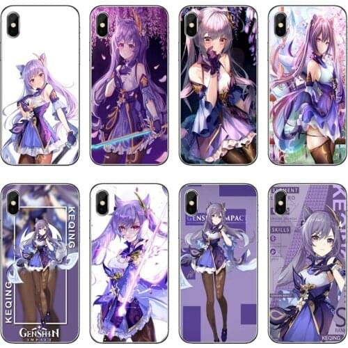 Genshin Impact keqing Transparent Phone Case For iPhone 12 11 Pro Max Mini XS Max XR X 8 7 Plus 6 6S Plus 5 5S SE 2020