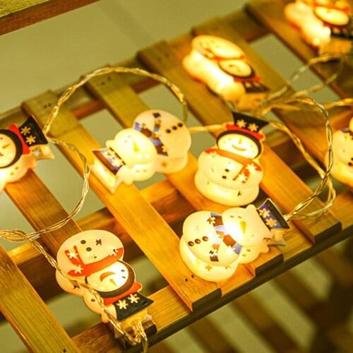 1.5/3M Christmas LED String Lights Snowman Christmas Tree Garland Lights Indoor Outdoor Party Xmas Tree Decor New Year 2021
