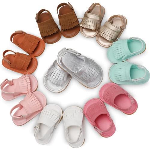 2020 Hot Sale Baby Sandals Girls Shoes Summer Leisure Fashion Baby Girls Sandals Of Children PU Tassel Clogs Shoes
