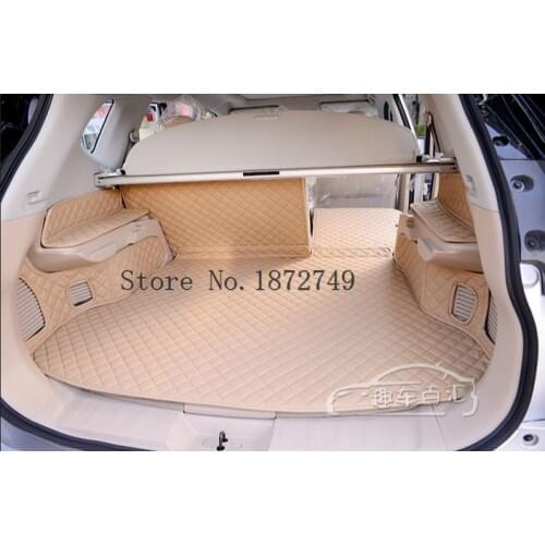Special luggage mats for Nissan X-trail 2014 2015 2016 Rogue durable waterproof leather trunk mats