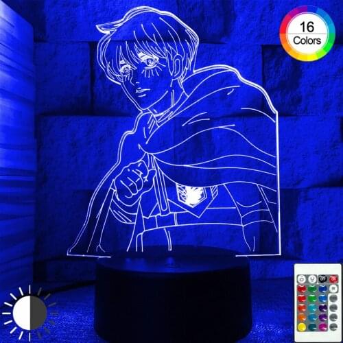 LED Anime Decor Lamp Touch Remote Control 16 Color Variations Room Decoration Lights Night Lights Childrens Holiday Gifts