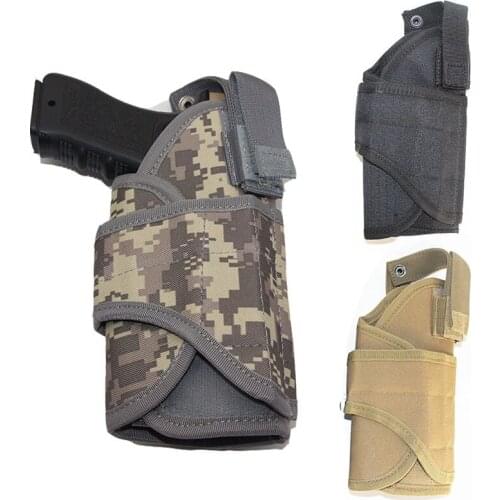 Tactical Molle Gun Holster For Glock 17 Beretta M9 Universal Nylon Airsoft Pistol Holster Case Belt Vest Carry Hunting Accessory