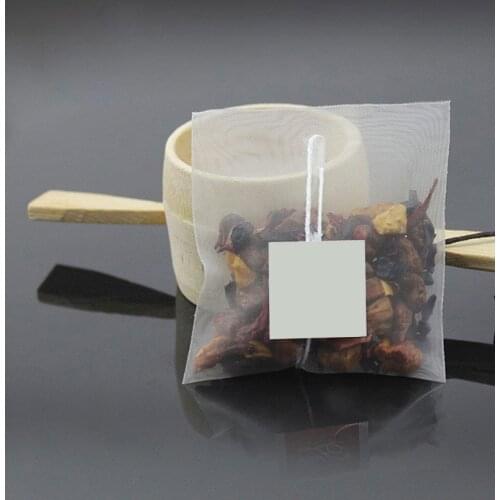 100pcs/lot Pyramid Nylon Empty Tea Bags Filters TEA Tag Transparent Teabag